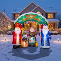 International Gift Bringers Colossal 10-Foot Illuminated Holiday Archway Inflatable Scene Christmas Decor Yard Prop