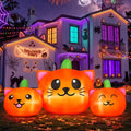 6.2' Cute Kitty Cat Jack o Lantern Pumpkins Yard Halloween Inflatable Blow Up Decor Prop