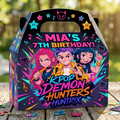 (Pack of 6) KPop Demon Hunters Huntrix Custom Personalized Birthday Party Favor Gable Treat Boxes