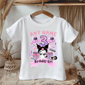 Hello Kitty Kuromi Personalized Custom White T-Shirt or Onesie Theme Cake Smash Birthday Party