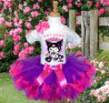 Hello Kitty Kuromi Tutu Set Girls Personalized Custom Purple Hot Pink Knots Tutu Outfit Dress Theme Cake Smash Party
