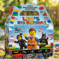 (Pack of 6) The Lego Movie Custom Personalized Birthday Party Favor Gable Treat Boxes