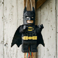 Premium Handmade 30-Inch Lego Movie Batman Character Pull-String Piñata Table Decor Party Centerpiece