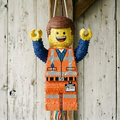 Premium Handmade 30-Inch Lego Movie Emmet Character Pull-String Piñata Table Decor Party Centerpiece