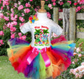 Lilo and Stitch Tutu Set Girls Personalized Custom Rainbow Knots Tutu Outfit Dress Theme Cake Smash Birthday Party