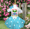 Stitch Tutu Set Girls Personalized Custom Blue White Polka Dots Tutu Outfit Dress Theme Cake Smash Party