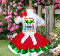 Stitch Tutu Set Girls Personalized Custom Red Green White Ribbon Trim Tutu Outfit Dress Theme Cake Smash Party