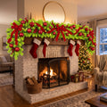 8-Foot Pre-Lit Vibrant Lime Green Artificial Holiday Garland Christmas Decor