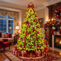 7-Foot Pre-Lit Vibrant Lime Green Artificial Christmas Tree Life Size Christmas Decor