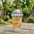 (Pack of 6) The Lion Guard Custom Personalized Birthday Party 16 oz Cups with Dome Lids & Straws