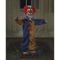 4.7' Creepy Animated Big Top Circus Little Clown Halloween Home Decor Accent Yard Prop