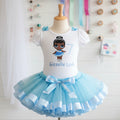 LOL Surprise Miss Baby Tutu Set Girls Personalized Custom Blue Ribbon Sewn Trim Tutu Outfit Dress Theme Cake Smash Birthday Party