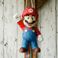 Premium Handmade 30-Inch Super Mario Character Pull-String Piñata Table Decor Party Centerpiece