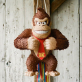 Premium Handmade 30-Inch Super Mario DK Donkey Kong Character Pull-String Piñata Table Decor Party Centerpiece