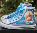 Custom Super Mario Galaxy Movie Rosalina High-Top Sneakers Shoes Personalized with Name, Ribbon Laces & Rhinestones Birthday Parties Everyday Gift