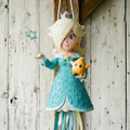 Premium Handmade 30-Inch Super Mario Princess Rosalina Character Pull-String Piñata Table Decor Party Centerpiece