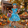 My Little Pony Rainbow Dash Girls' Deluxe Sparkle Tutu Party Costume Dress Set with Matching Headband Halloween Birthday Pageant