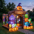 Monster Mash Theme Premium 10' x 10' Halloween Haunted House Inflatable Blow Up Walk-Through Archway Experience Decor Prop