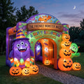 Friendly Monster Maze Theme Premium 10' x 10' Halloween Haunted House Inflatable Blow Up Walk-Through Archway Experience Decor Prop