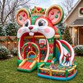 Play Bounce House Jumping Playhouse area with Slide and Ball Pit Christmas Mouse King's Head Castle Theme