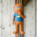 Premium Handmade 30-Inch Ms Rachel Herbie Character Pull-String Piñata Table Decor Party Centerpiece