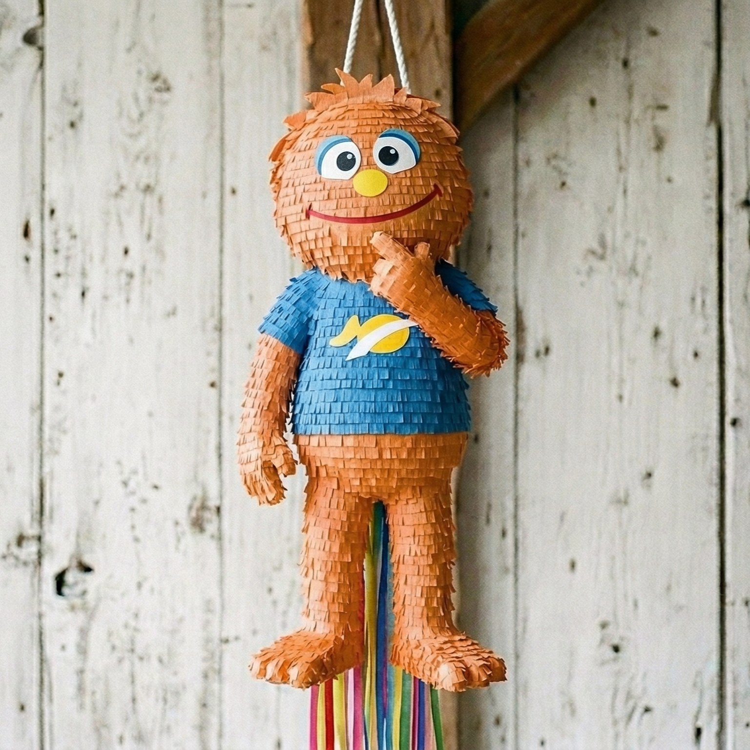 Premium Handmade 30-Inch Ms Rachel Herbie Character Pull-String Piñata Table Decor Party Centerpiece