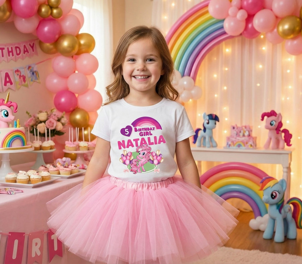My Little Pony Pinkie Pie Tutu Set Girls Personalized Custom Pink Tutu Outfit Dress Theme Cake Smash Birthday Party