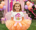 My Little Pony Applejack Tutu Set Girls Personalized Custom Orange Soft Pink Knots Tutu Outfit Dress Theme Cake Smash Birthday Party