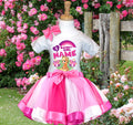 My Little Pony Applejack Tutu Set Girls Personalized Custom Hot Pink White Pink Ribbon Tutu Outfit Dress Theme Cake Smash Birthday Party