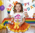 My Little Pony Applejack Tutu Set Girls Personalized Custom Orange Yellow White Ribbon Trim Tutu Outfit Dress Theme Cake Smash Birthday Party