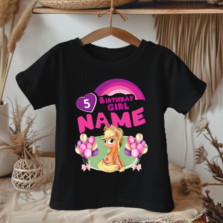 My Little Pony Applejack Personalized Custom Black Family T-Shirt or Onesie Pack Theme Cake Smash Birthday Party