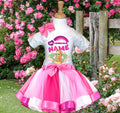 My Little Pony Applejack Tutu Set Girls Personalized Custom Hot Pink White Pink Ribbon Tutu Outfit Dress Theme Cake Smash Party