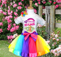 My Little Pony Applejack Tutu Set Girls Personalized Custom Rainbow Ribbon Tutu Outfit Dress Theme Cake Smash Party