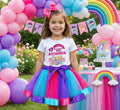 My Little Pony Tutu Set Girls Personalized Custom Hot Pink Blue Purple Ribbon Tutu Outfit Dress Theme Cake Smash Birthday Party
