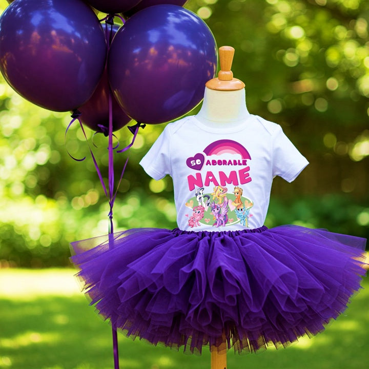 My Little Pony Tutu Set Girls Personalized Custom Purple Tutu Outfit Dress Theme Cake Smash Party