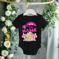My Little Pony Fluttershy Personalized Custom Black T-Shirt or Onesie Theme Cake Smash Birthday Party