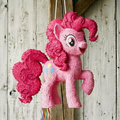 Premium Handmade 30-Inch My Little Pony Pinkie Pie Character Pull-String Piñata Table Decor Party Centerpiece