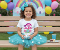 My Little Pony Rainbow Dash Tutu Set Girls Personalized Custom Blue White Polka Dots Tutu Outfit Dress Theme Cake Smash Birthday Party