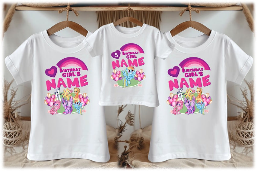 My Little Pony Rainbow Dash Personalized Custom White Family T-Shirt or Onesie Pack Theme Cake Smash Birthday Party