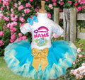 My Little Pony Rainbow Dash Tutu Set Girls Personalized Custom Blue Gold Knots Tutu Outfit Dress Theme Cake Smash Party
