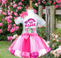 My Little Pony Rarity Tutu Set Girls Personalized Custom Hot Pink White Pink Ribbon Tutu Outfit Dress Theme Cake Smash Birthday Party