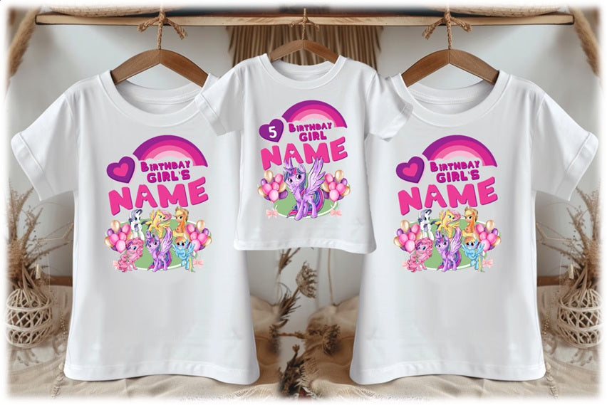My Little Pony Twilight Sparkle Personalized Custom White Family T-Shirt or Onesie Pack Theme Cake Smash Birthday Party