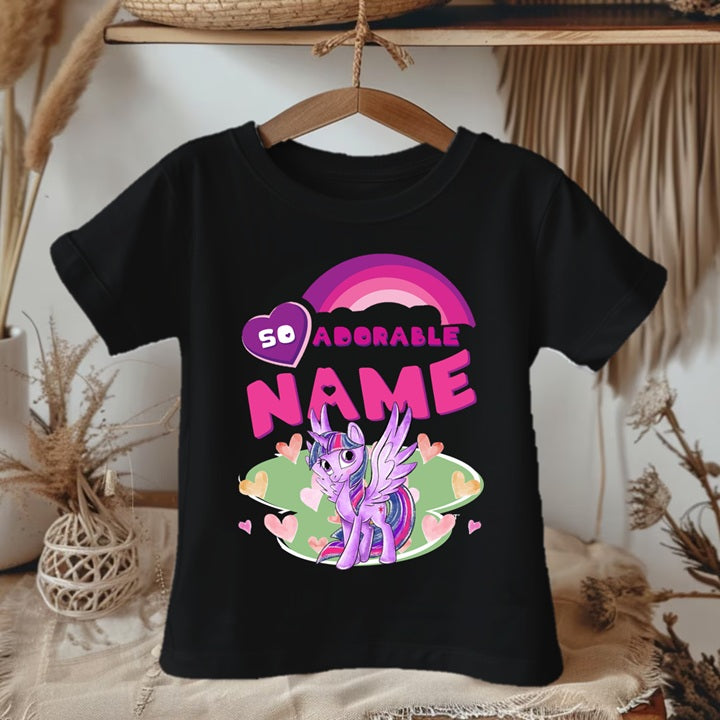 My Little Pony Twilight Sparkle Personalized Custom Black T-Shirt or Onesie Theme Cake Smash Party