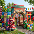 Ninja / Martial Arts Theme Premium 10' x 10' Birthday House Inflatable Blow Up Walk-Through Archway Experience Decor Prop