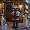 6' Christmas North Pole Mail Delivery Man Figure Music Lights Motion Sensor Christmas Home Decor Accent Yard Prop