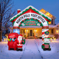 10-Foot Giant Outdoor Illuminated Walkthrough Letters to Santa (North Pole Post Office) Inflatable Archway Christmas Decor