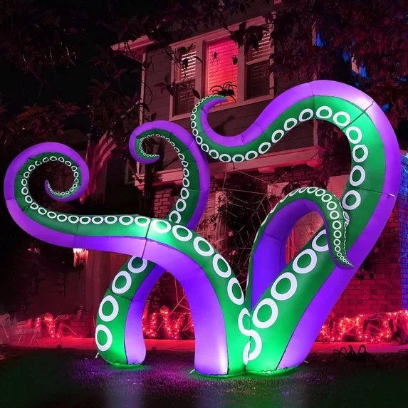 7.2' Octopus Tentacles Yard Halloween Inflatable Blow Up Decor Prop