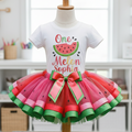 Watermelon One in a Melon Tutu Set Girls Personalized Custom Tutu Outfit Dress Theme Cake Smash Birthday Party