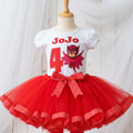 PJ Masks Owelette Tutu Set Girls Personalized Custom Red Ribbon Sewn Trim Tutu Outfit Dress Theme Cake Smash Birthday Party