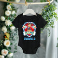 Paw Patrol Chase Personalized Custom Black T-Shirt or Onesie Theme Cake Smash Birthday Party